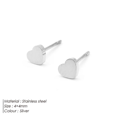 Modessie Girls Stainless Steel Stud Earrings for Women Office Small Round Earring Studs Minimalist Jewelry
