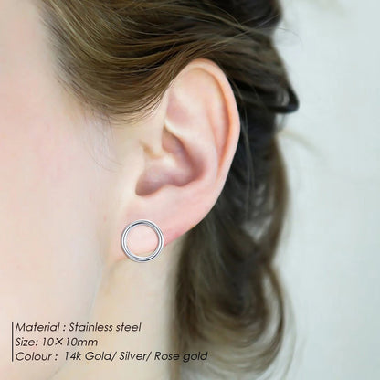 Modessie Women Hollow Out Beautiful Stud Earrings for Women Minimalist Stainless Steel Earrings Hypoallergenic Earrings