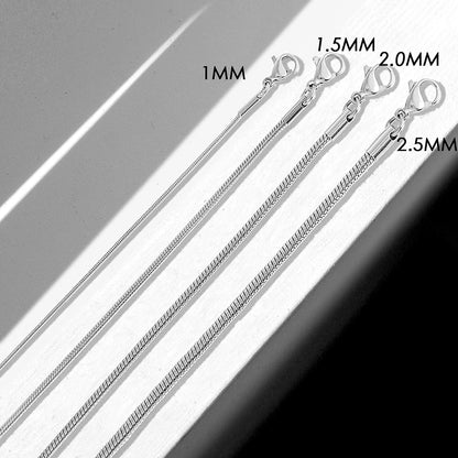 Modessie Silver Color Snake Chain Choker For Women Men Stainless Steel Necklace Minimalist Collar Jewelry  Party Gift