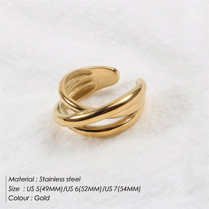 Modessie Gold/Silver Stainless Steel Ring for Women – Elegant, Durable, Everyday Fashion