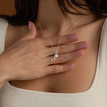 Modessie Light Luxury  Necklace Artistic Initials A-Z Pendant Ladies Minimalist Jewelry Gifts Stainless Steel Jewelry