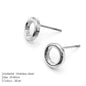 Modessie Girls Stainless Steel Stud Earrings for Women Office Small Round Earring Studs Minimalist Jewelry