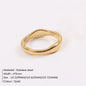 Modessie Gold Color /Silver Color Irregular Wave Rings Trendy Simple Geometric Handmade Jewelry for Women Couple