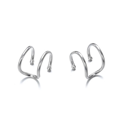 Modessie Trendy stainless steel ear cuff earrings for women clip on earrings without piercing ear cuff jewelry