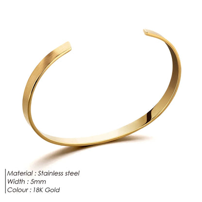 Modessie Simple Unisex Paragraph Cuff Stainless Steel Platinum Bracelet for Men's Light Luxury High Quality Simple Accessories