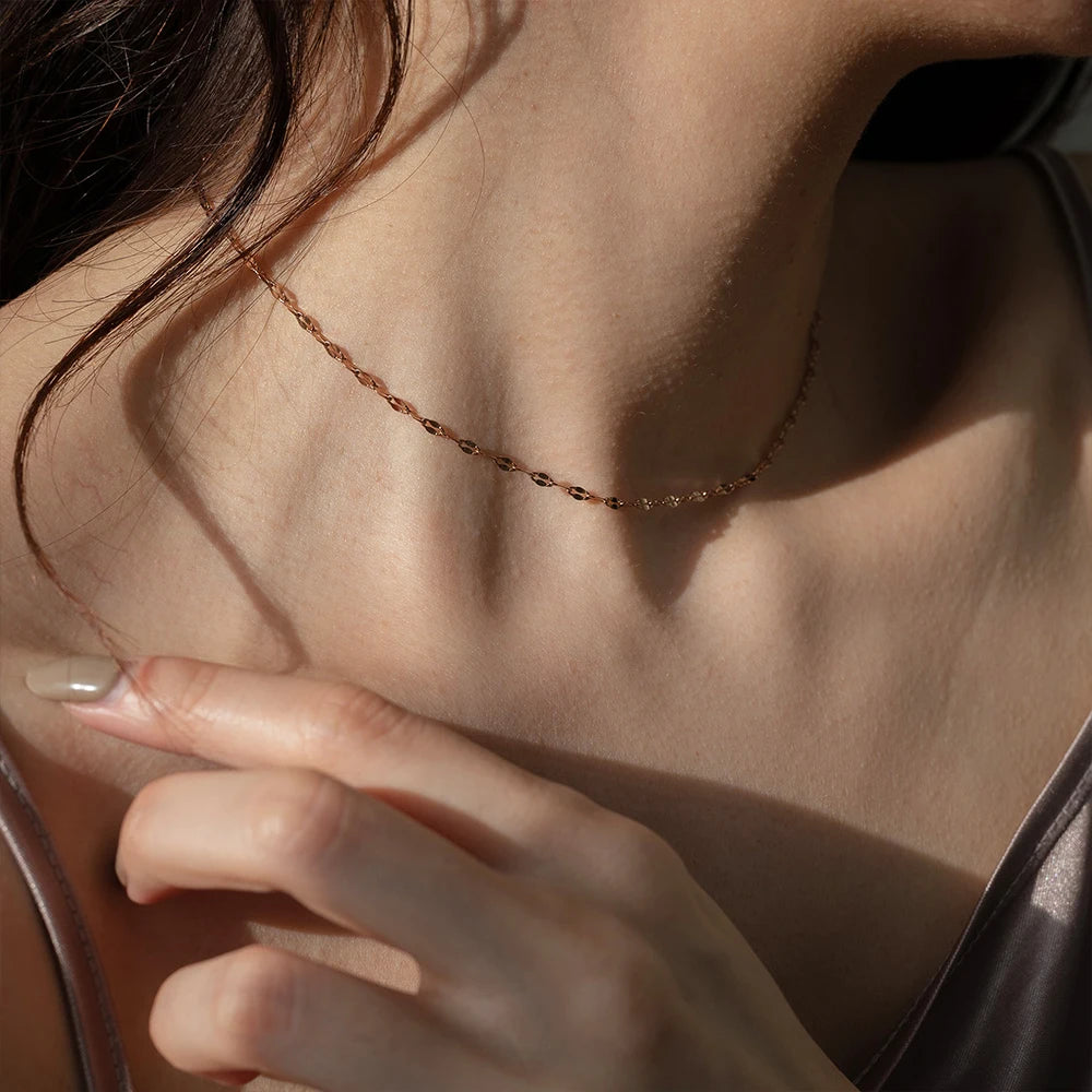 Modessie Multi Layered Necklace for Women  Stainless Steel Necklace Women Chain Choker Necklace