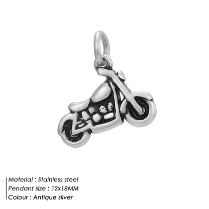 Modessie Fashion Boutique Jewelry Couple Silver Plated Small Pendant Simple Design Stainless Steel Accessories