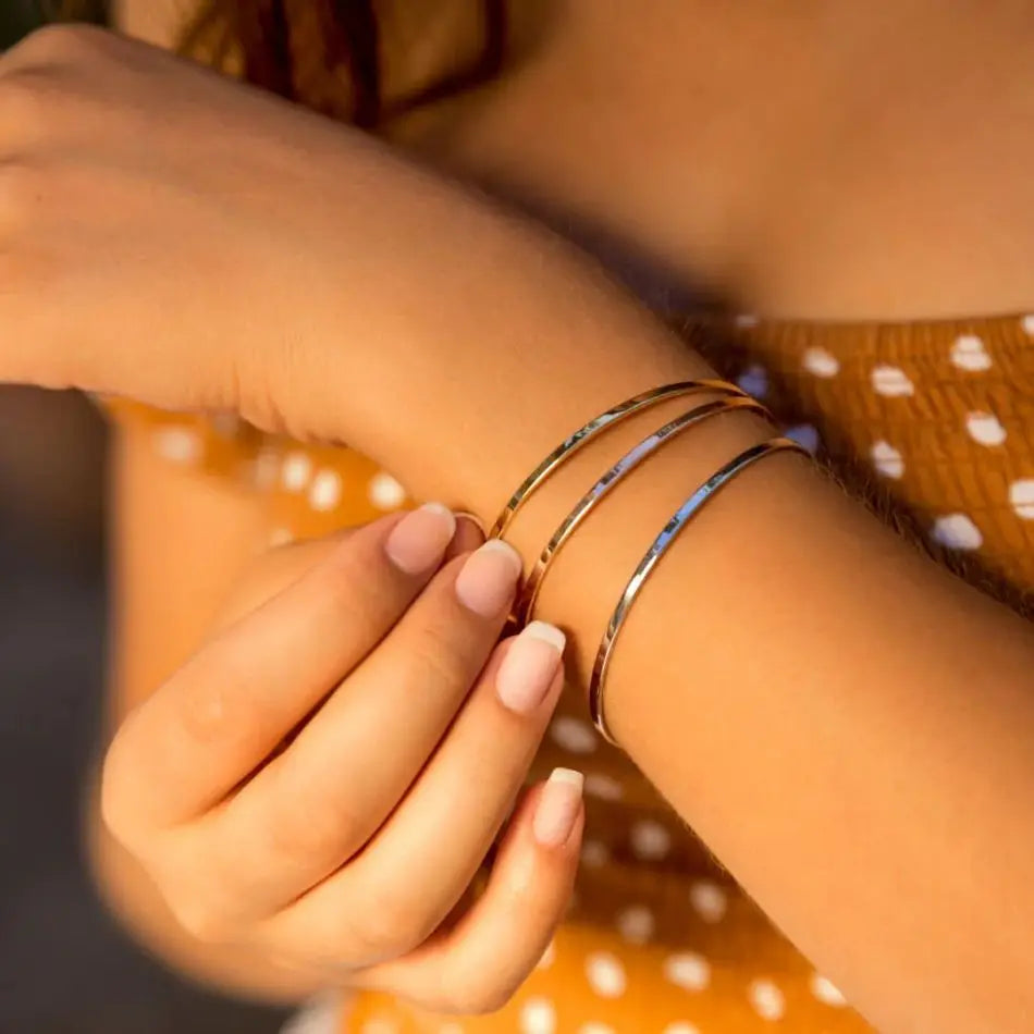 Modessie Stainless Steel Bangles for Women Trendy Cuff Bangle Bracelet Designer Brand  Jewelry