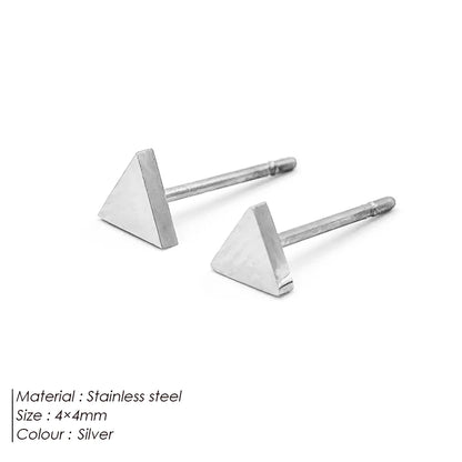 Modessie Girls Stainless Steel Stud Earrings for Women Office Small Round Earring Studs Minimalist Jewelry