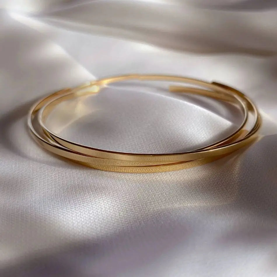 Modessie Stainless Steel Bangles for Women Trendy Cuff Bangle Bracelet Designer Brand  Jewelry