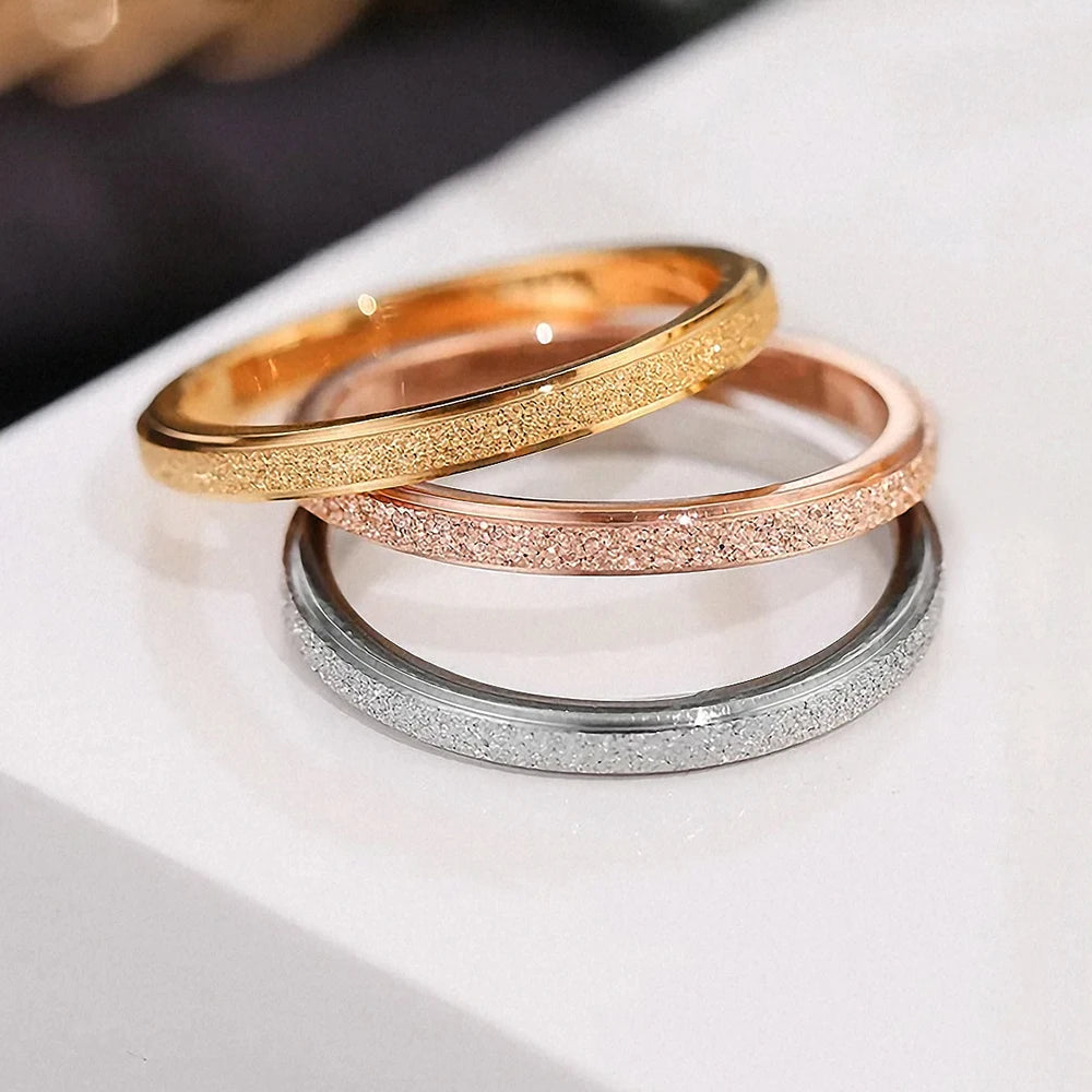 Modessie Women’s Ring – 2/3/5MM Minimalist Gold or Silver Stainless Steel Jewelry