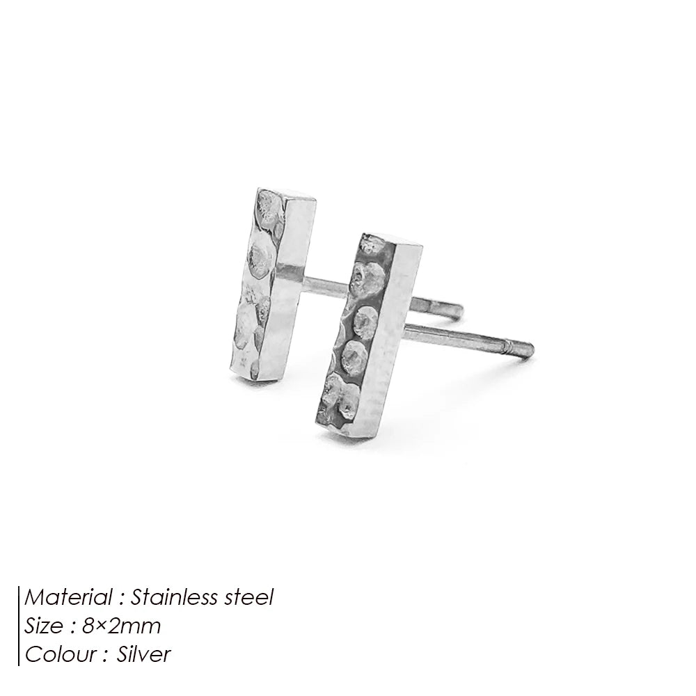 Modessie Girls Stainless Steel Stud Earrings for Women Office Small Round Earring Studs Minimalist Jewelry