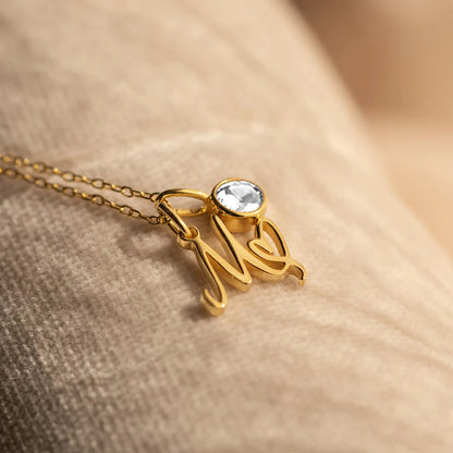 Modessie Light Luxury  Necklace Artistic Initials A-Z Pendant Ladies Minimalist Jewelry Gifts Stainless Steel Jewelry