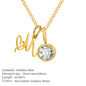 Modessie Light Luxury  Necklace Artistic Initials A-Z Pendant Ladies Minimalist Jewelry Gifts Stainless Steel Jewelry