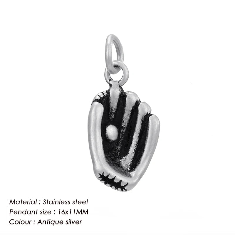 Modessie Fashion Boutique Jewelry Couple Silver Plated Small Pendant Simple Design Stainless Steel Accessories