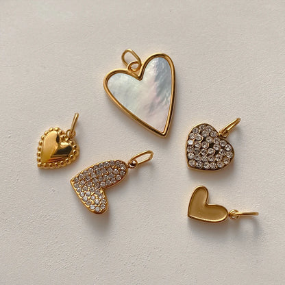 Modessie Bohemian Heart Charm Diy Earrings Bracelets Necklace Accessories  Making  Stainless Steel Jewelry