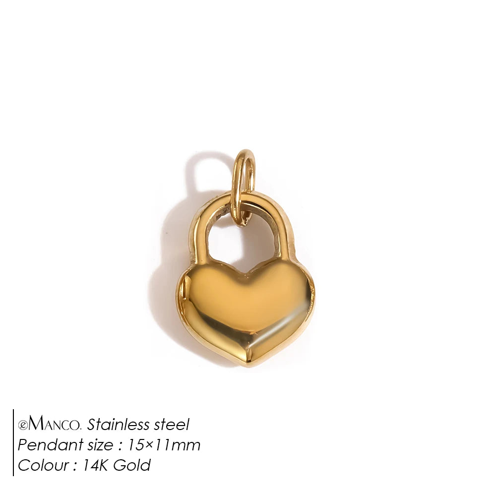 Modessie Bohemian Heart Charm Diy Earrings Bracelets Necklace Accessories  Making  Stainless Steel Jewelry