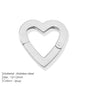 Modessie Stainless Steel Polished Design Round Cutout Clasp for DIY Bracelet Necklace Jewelry Making