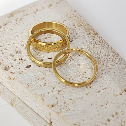 Modessie Women’s Ring – 2/3/5MM Minimalist Gold or Silver Stainless Steel Jewelry