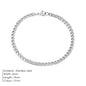 Modessie Silver Color Bracelets Men/ Women  Bracelet Classic Stainless Steel 4MM/6MM/8MM Trendy  Cuban Chain Bracelets