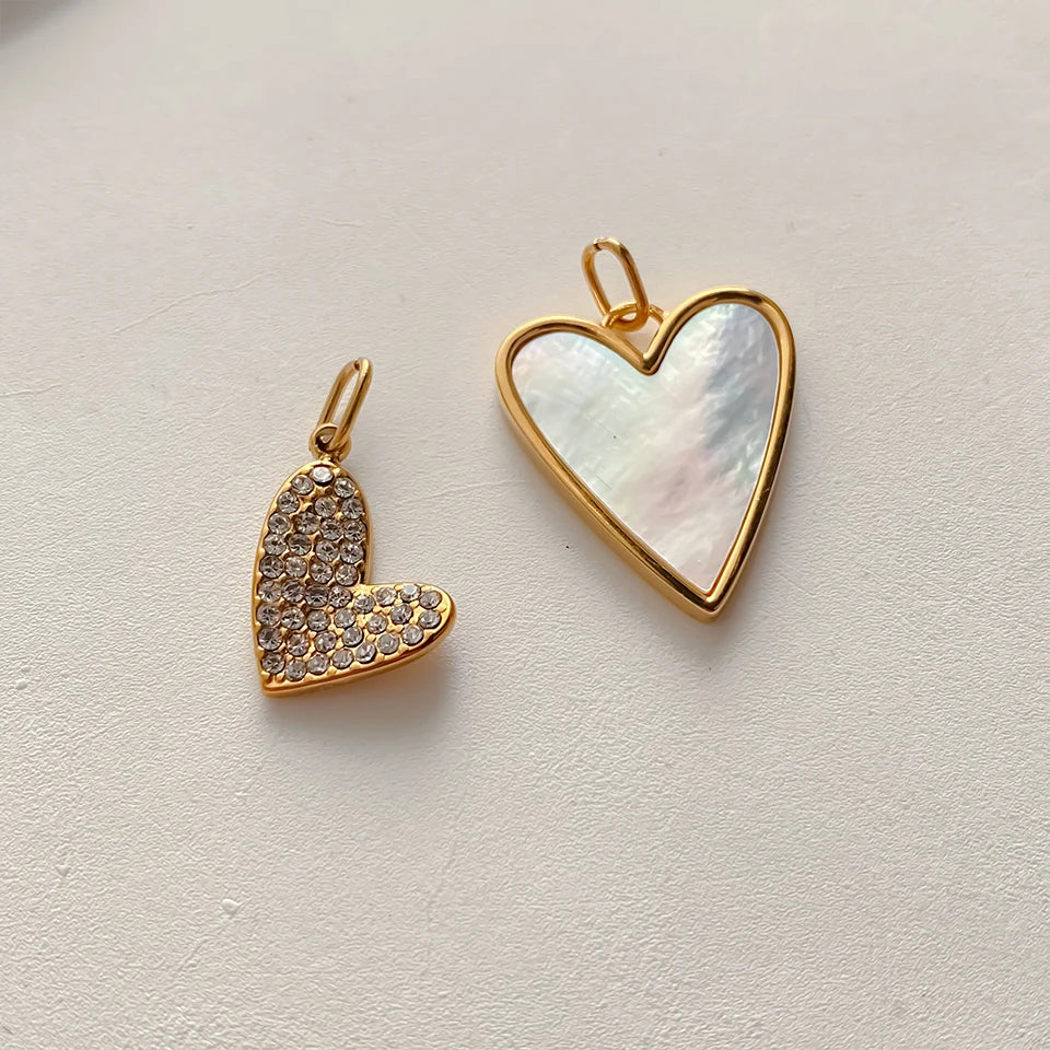 Modessie Bohemian Heart Charm Diy Earrings Bracelets Necklace Accessories  Making  Stainless Steel Jewelry