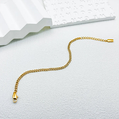 Modessie Classic Cuban Chain Gold-Plated/Silver-Plated Men's Bracelet Stainless Steel Upgraded Lobster Clasp Adjustable