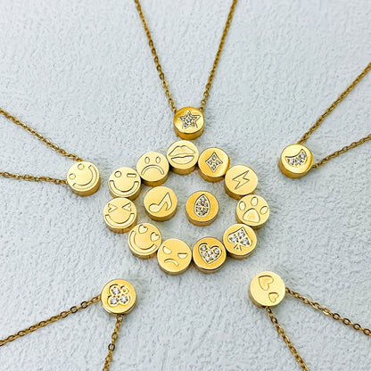 Modessie Stainless Steel Chain Bracelet – Gold or Silver Plated with Round Charm – 20 Design Options