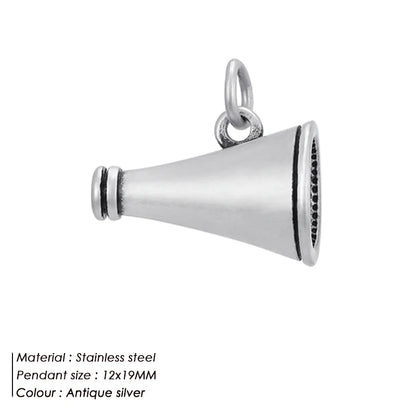 Modessie Fashion Boutique Jewelry Couple Silver Plated Small Pendant Simple Design Stainless Steel Accessories