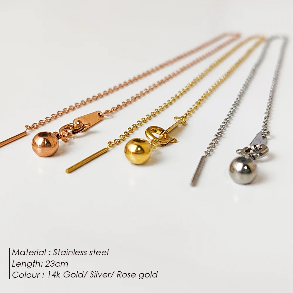 Modessie Adjustable Gold or Silver Plated Stainless Steel Chain Bracelets 18cm  For Women Wholesale Stainless Steel Jewelry Women Bracelets