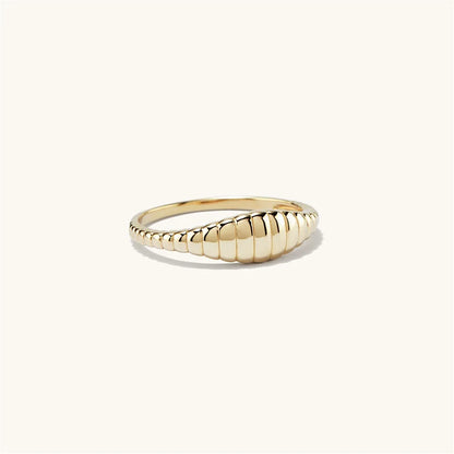 Modessie Simple Fashion Style Texture Ring Stainless Steel Tail Ring