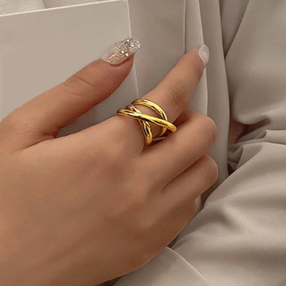 Modessie Gold/Silver Stainless Steel Ring for Women – Elegant, Durable, Everyday Fashion