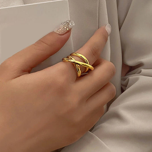 Modessie Gold/Silver Stainless Steel Ring for Women – Elegant, Durable, Everyday Fashion