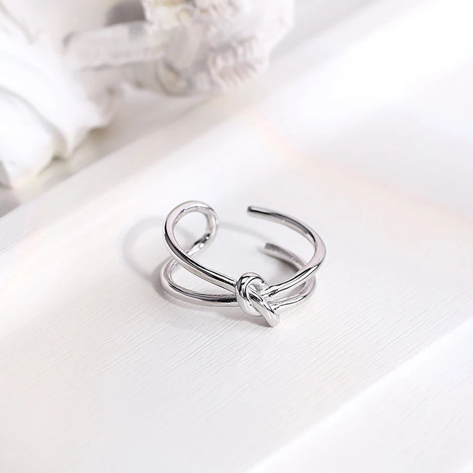 Modessie Gold/Silver Stainless Steel Braided Twist Ring for Women – Elegant, Durable, Everyday Fashion