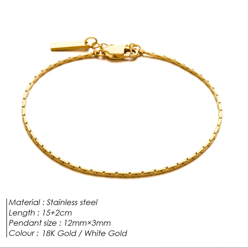 Modessie Wire Chain Bracelet  Fashion Trend Of New  Men's Bracelet Without Losing Color Jewelry
