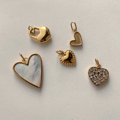 Modessie Bohemian Heart Charm Diy Earrings Bracelets Necklace Accessories  Making  Stainless Steel Jewelry