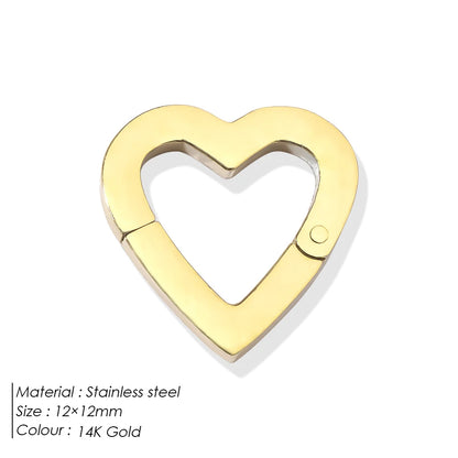 Modessie Stainless Steel Polished Design Round Cutout Clasp for DIY Bracelet Necklace Jewelry Making