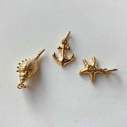 Modessie Fashion Marine Animals Charms Shell Fish Tail Hippocampus Japonicus Stainless Steel Pendants For Jewelry