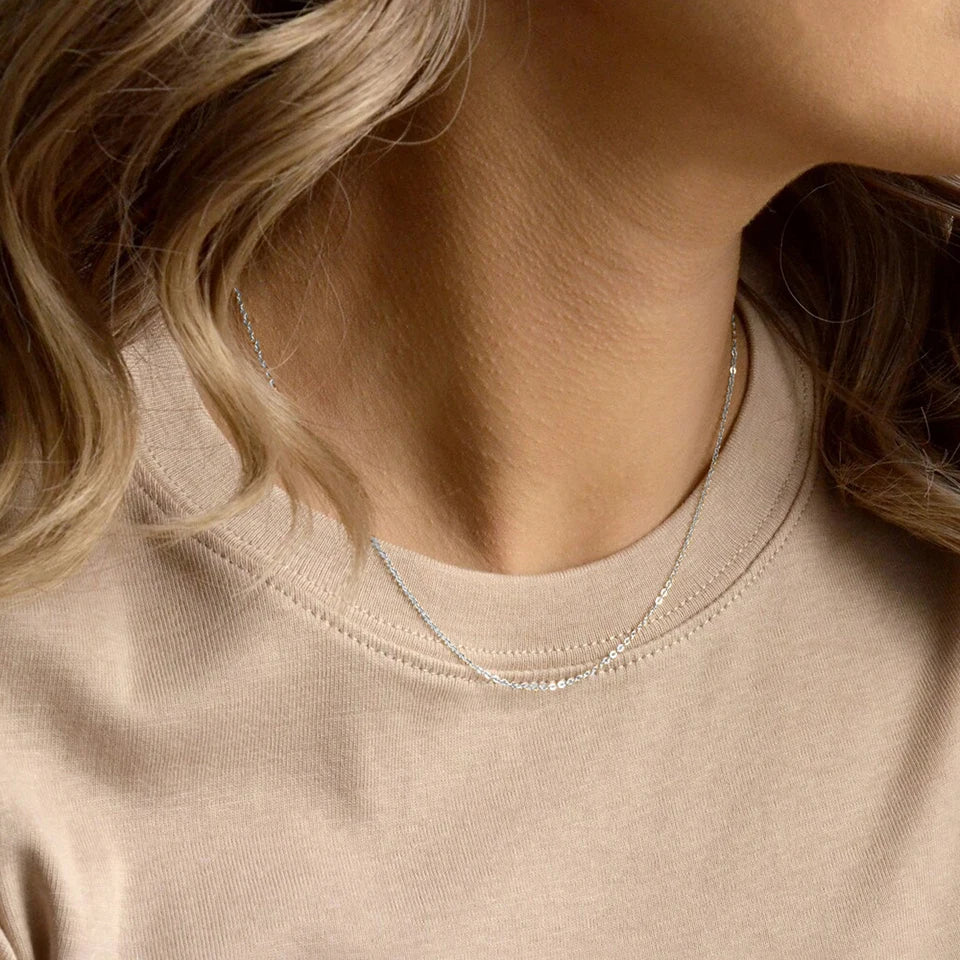 Modessie Fine Chain Necklace Stainless Steel Silver Color Plating Ladies Collar Gift Fine Jewelry