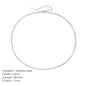 Modessie New Popular Silver Colour 2.4MM Sparkling Clavicle Chain Choker Necklace For Women Fine Jewelry
