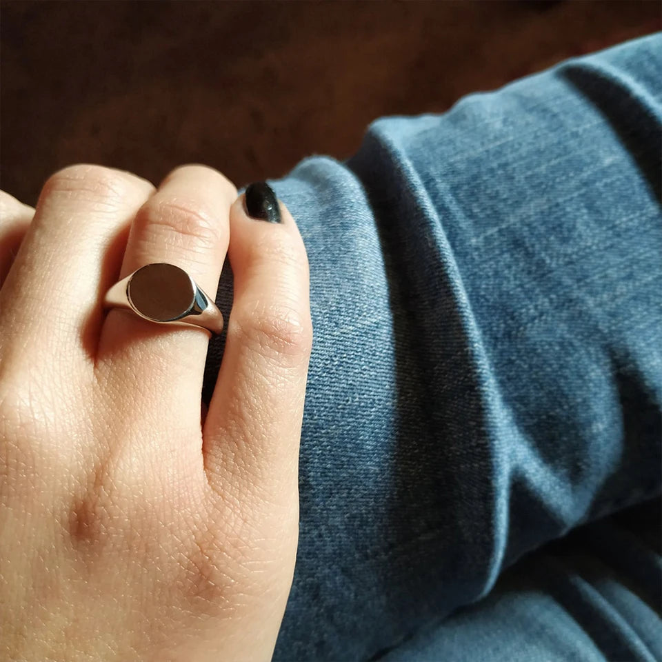 Modessie Stainless Steel Ring for Women – Hypoallergenic, Non-Tarnish, Gold or Silver Finish