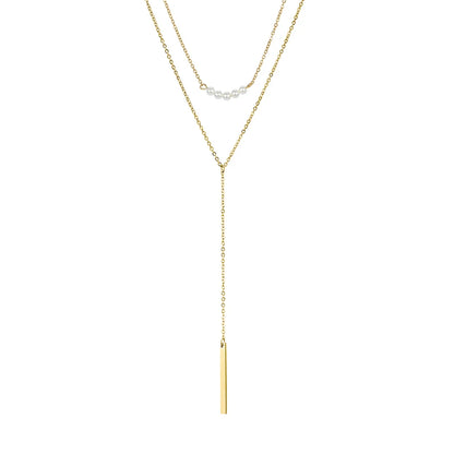 Modessie Multi Layered Choker Necklace for Women Stainless Steel Necklace Women Statement Pendant Necklace Jewelry 4 Pcs