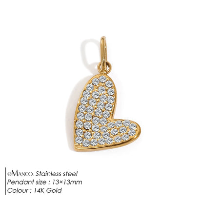 Modessie Bohemian Heart Charm Diy Earrings Bracelets Necklace Accessories  Making  Stainless Steel Jewelry