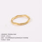 Modessie Gold Color /Silver Color Irregular Wave Rings Trendy Simple Geometric Handmade Jewelry for Women Couple