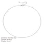 Modessie Fine Chain Necklace Stainless Steel Silver Color Plating Ladies Collar Gift Fine Jewelry