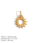 Modessie Star Sun Pendant Charms for Earrings Necklace Making Supplies Stainless Steel Gold-Plated  Diy