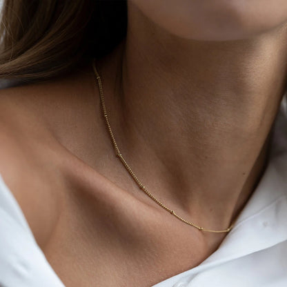 Modessie Gold Color Stainless Steel 316 Chain Choker Necklace Women Chain Necklace  for Women gift