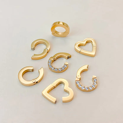 Modessie Stainless Steel Polished Design Round Cutout Clasp for DIY Bracelet Necklace Jewelry Making