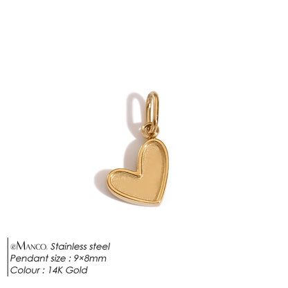 Modessie Bohemian Heart Charm Diy Earrings Bracelets Necklace Accessories  Making  Stainless Steel Jewelry