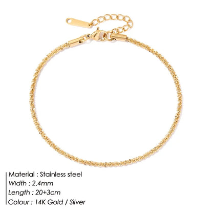 Modessie Gold/Silver Color Cauliflower Anklet Bracelet On The Leg Fashion Female Anklets Barefoot For Women Leg Chain Beach Foot Jewelry