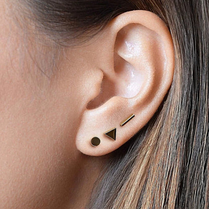 Modessie Girls Stainless Steel Stud Earrings for Women Office Small Round Earring Studs Minimalist Jewelry